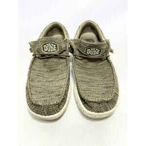 Hey dude, Wally stretch men’s Brown slip on shoes size 11 Pre Owned